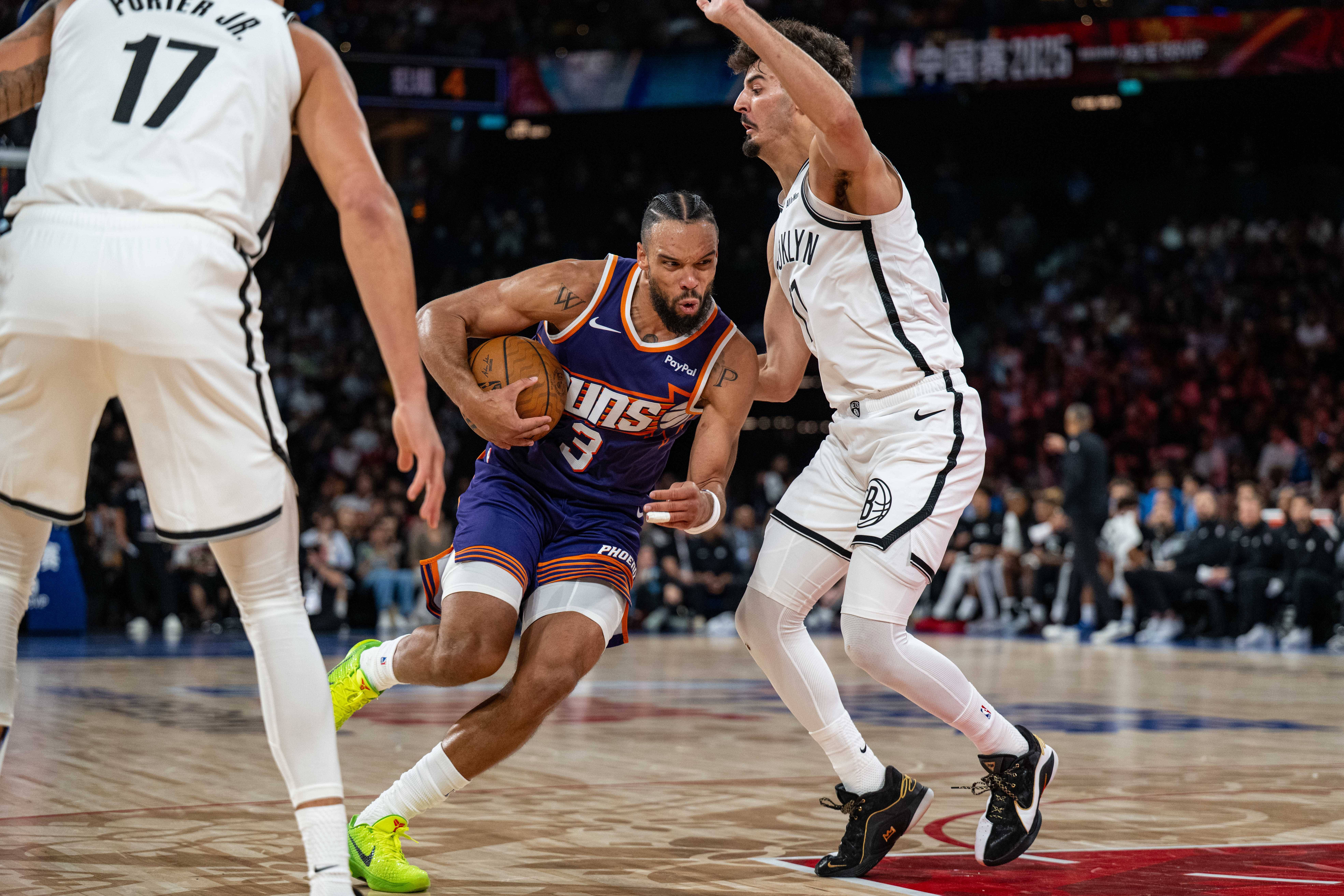 （体育）籃(lán)球——NBA季前(qián)赛：太阳胜籃(lán)网