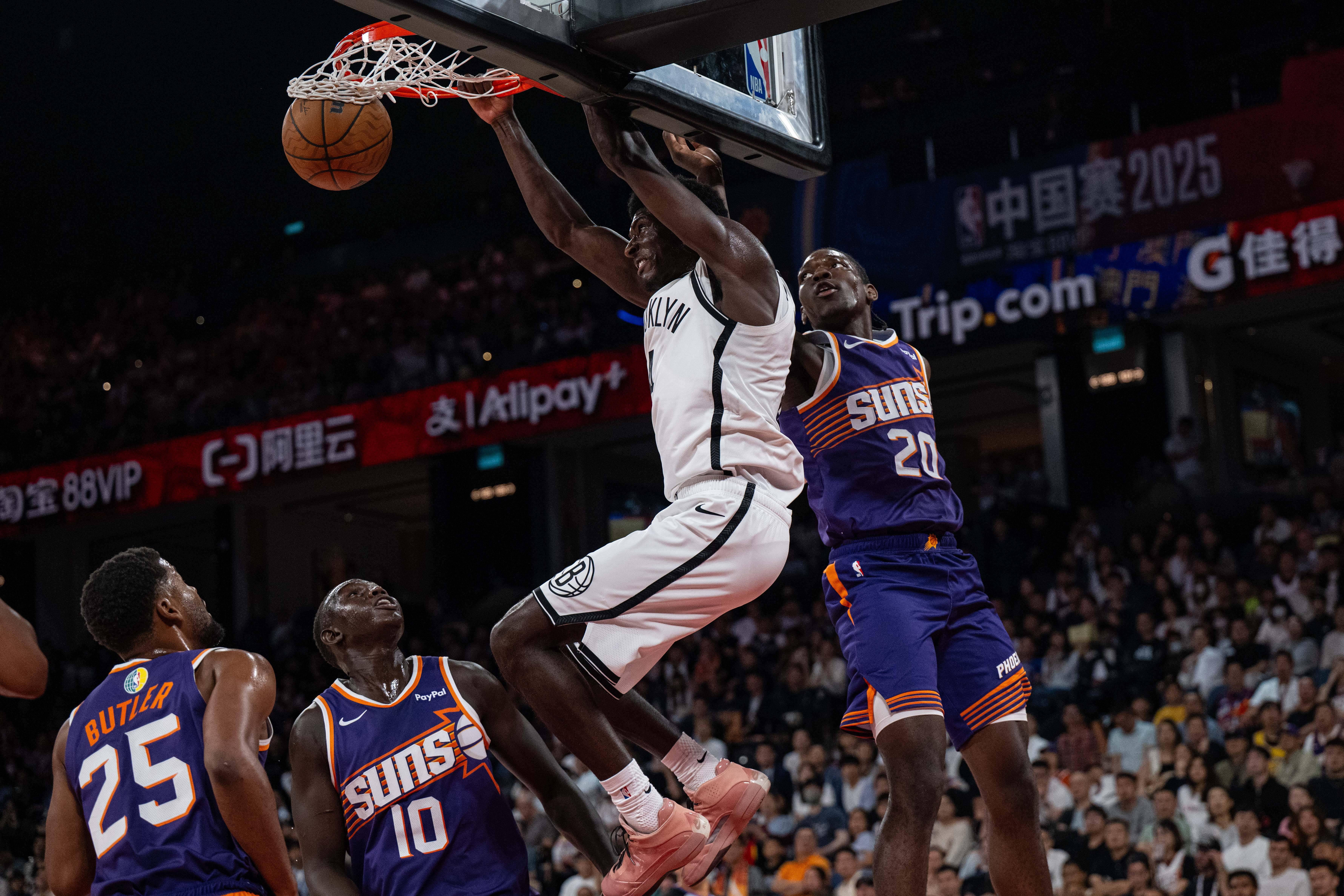 （体育）籃(lán)球——NBA季前(qián)赛：太阳胜籃(lán)网